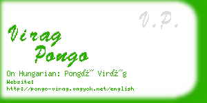 virag pongo business card